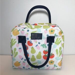 Fit + Fresh Colorful Fruit Veg Patterned Lunch Bag W/Accessories Working Women